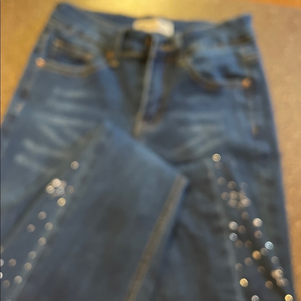 BAMBOO Blue Denim with Gold Stitching